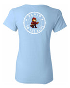 Plaid to the Bone Beaver Left Chest And Back Women's Tee