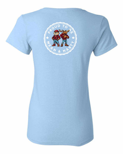Proud to be Mean and Nasty Leaf Left Chest And Back Women's Tee - Gildan Canada (sewn Internationally)