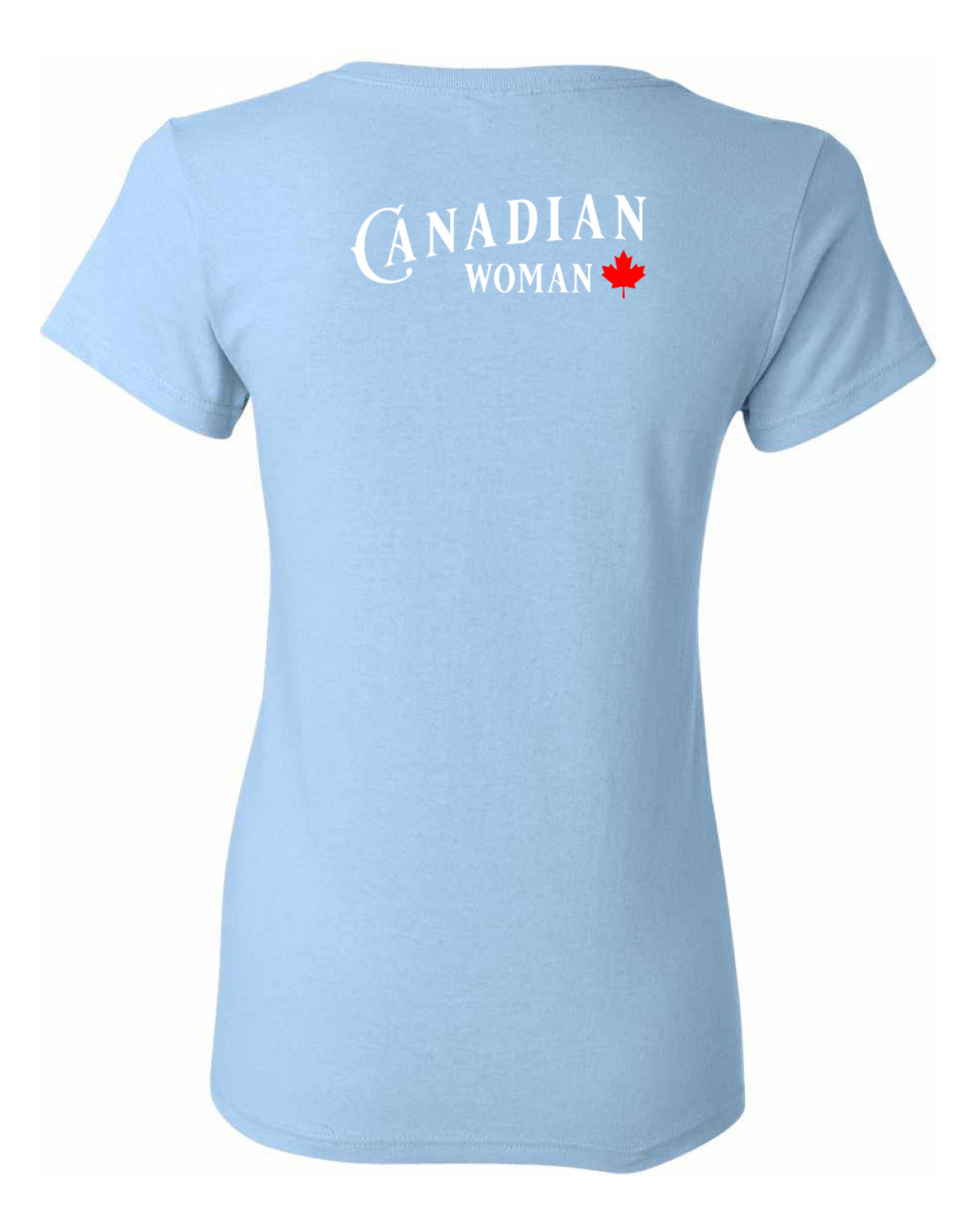 Canadian Woman Leaf Left Chest and Back Women's Tee