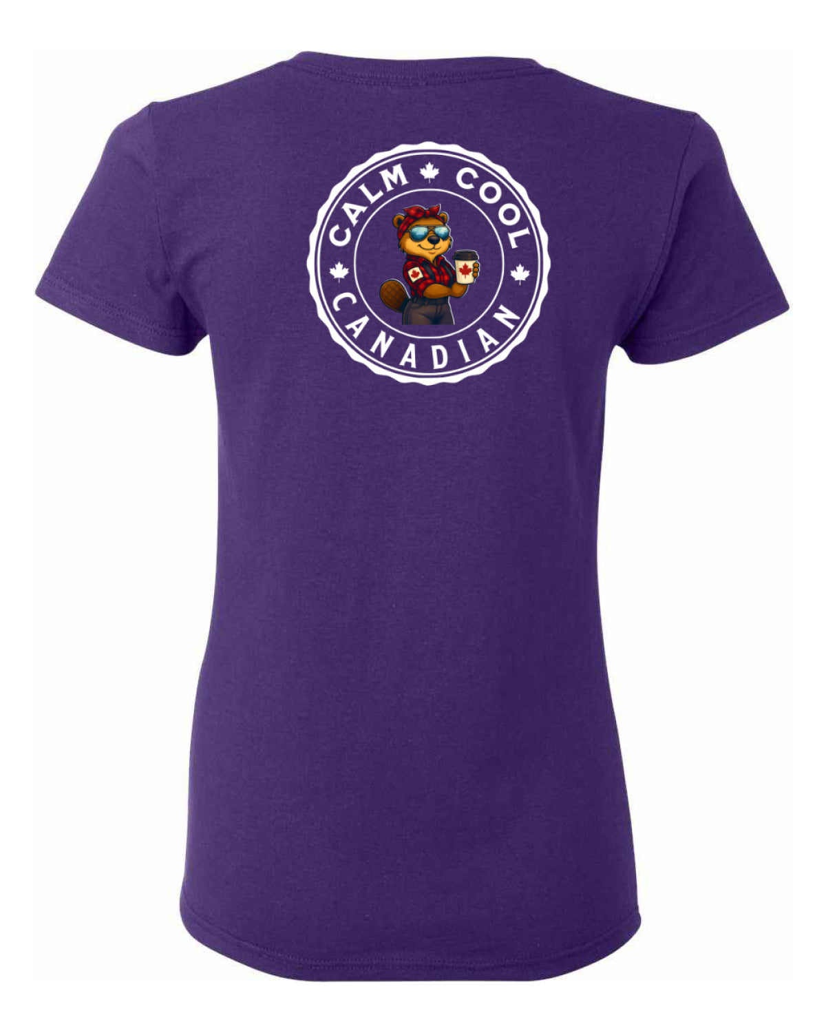 Calm Cool Canadian Rosie Sunglasses Left Chest and Back Women's Tee