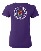 Calm Cool Canadian Beaver and Moose Left Chest and Back Women's Tee