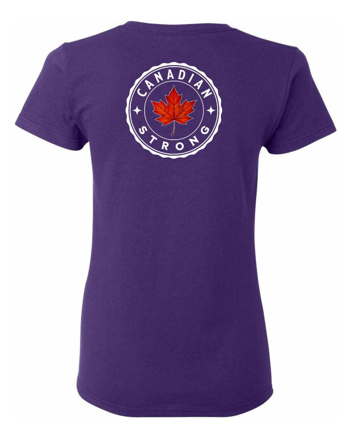 Canadian Strong Leaf Left Chest and Back Women's Tee