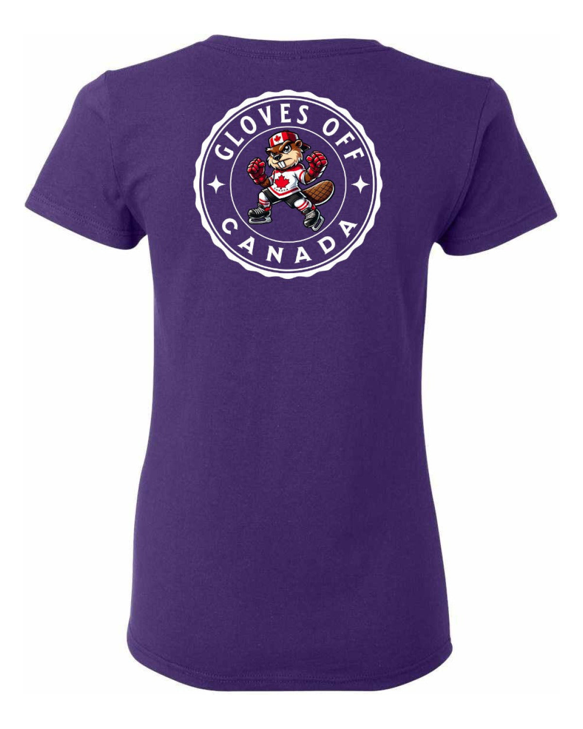Gloves Off Beaver Left Chest And Back Women's Tee
