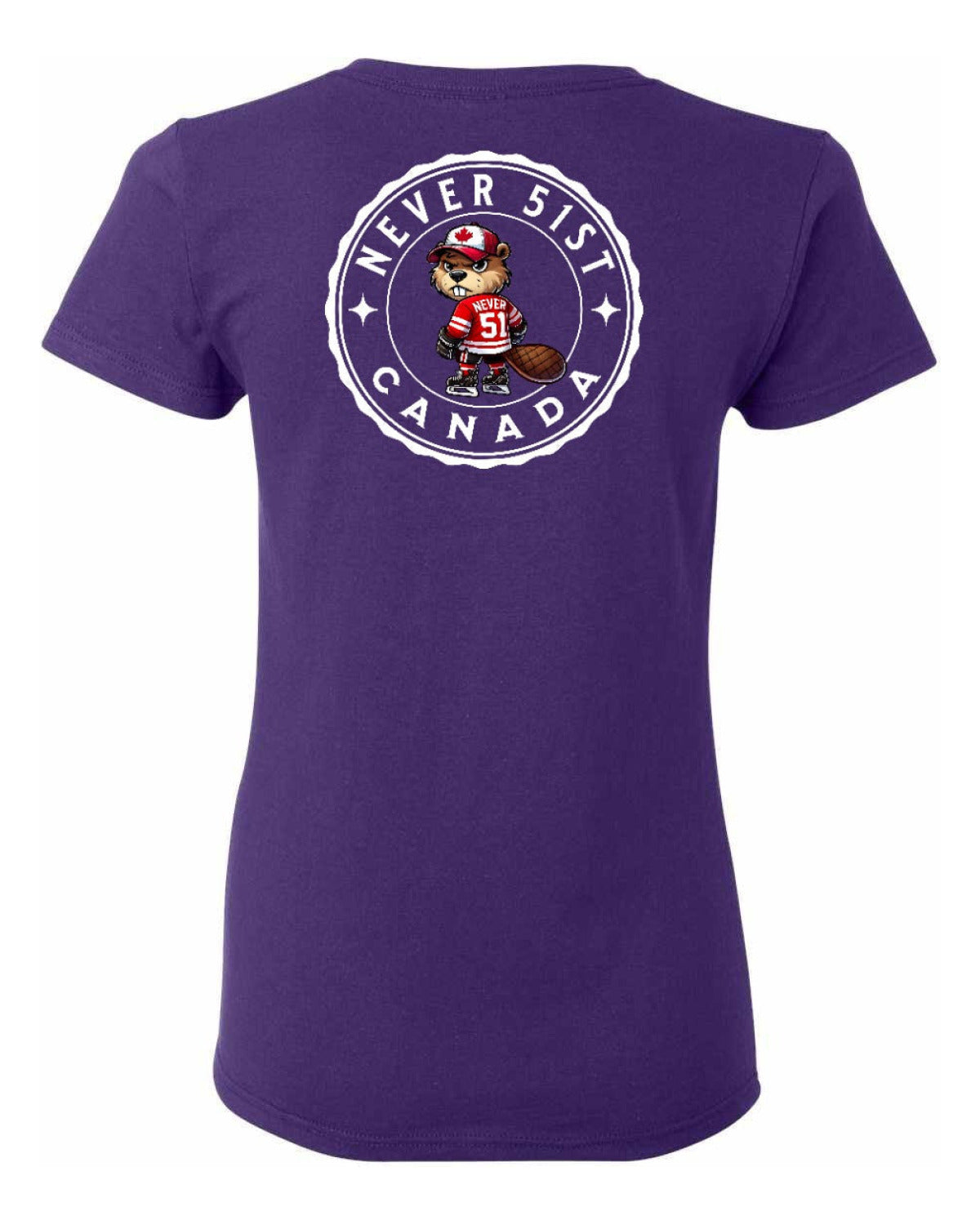 Never 51st Beaver Left Chest and Back Women's Tee