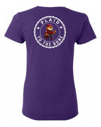 Plaid to the Bone Beaver Left Chest And Back Women's Tee