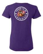 Proud to be Canadian Beaver Left Chest and Back Women's Tee