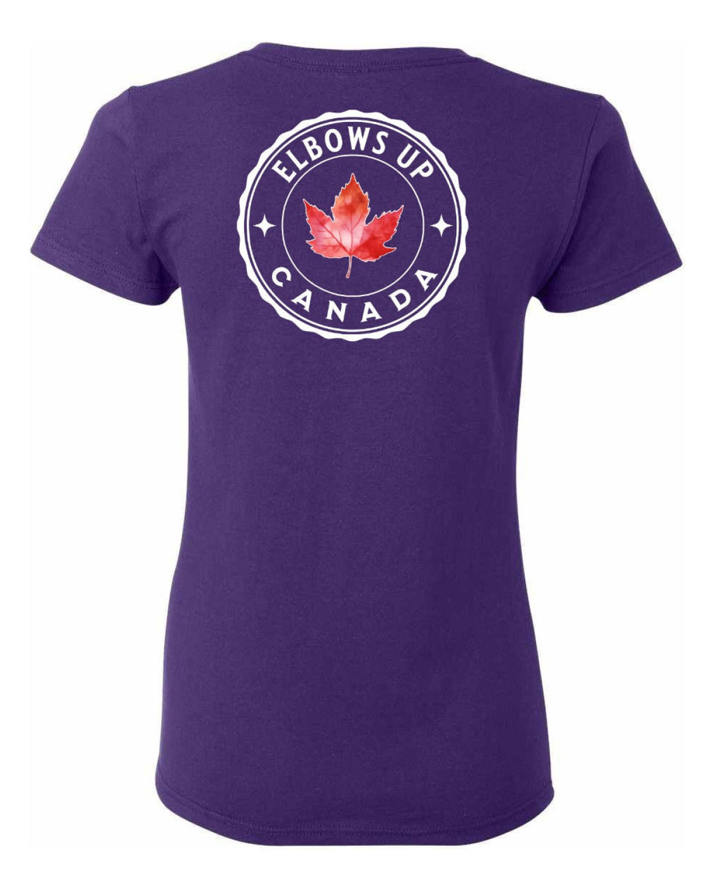 Elbows Up Leaf Left Chest and Back  Women's Tee
