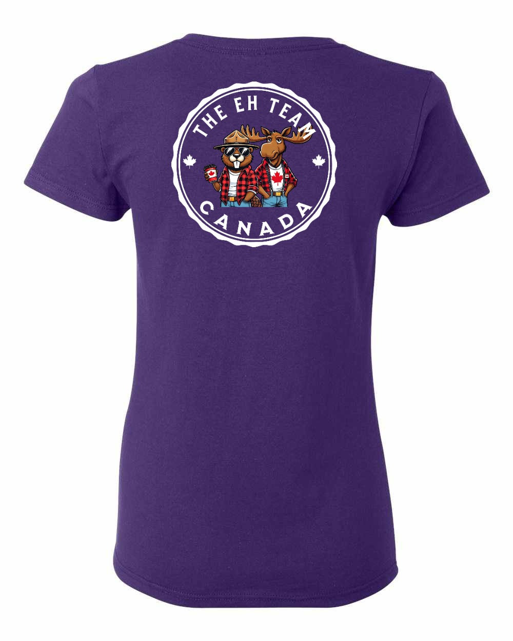 The Eh Team! Left Chest And Back Women's Tee - Gildan Canada (sewn Internationally)