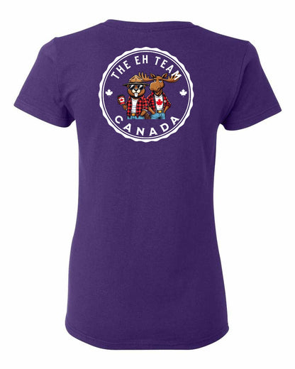 The Eh Team! Left Chest And Back Women's Tee - Gildan Canada (sewn Internationally)
