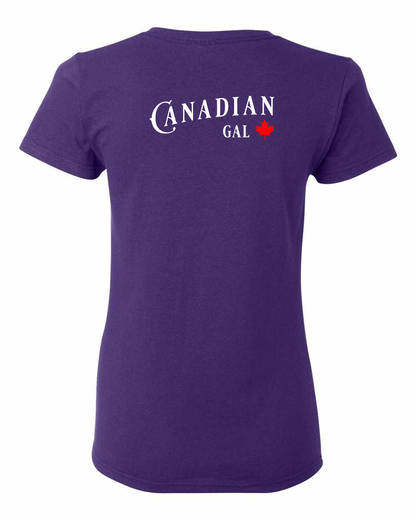 Canadian Gal Left Chest and Back Women's Tee - Gildan Canada (sewn Internationally)