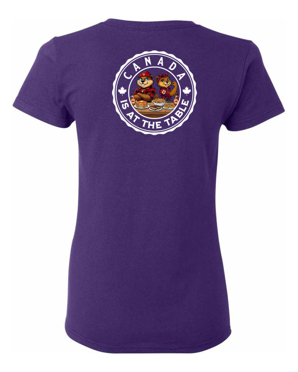 Canada Is At The Table Left Chest and Back Women's Tee