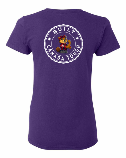 Built Canada Tough Rosie Left Chest and Back Women's Tee - Gildan Canada (sewn Internationally)