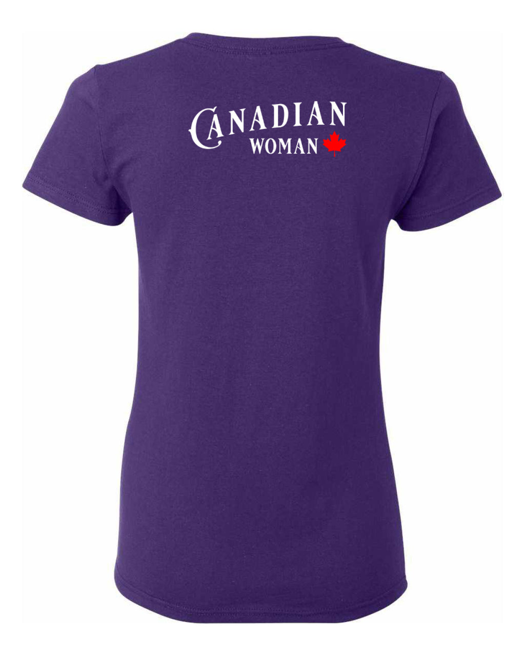 Canadian Woman Leaf Left Chest and Back Women's Tee