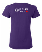 Canadian Woman Leaf Left Chest and Back Women's Tee