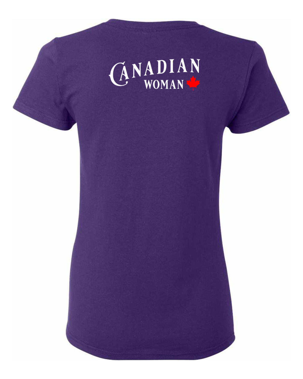Canadian Woman Leaf Left Chest and Back Women's Tee