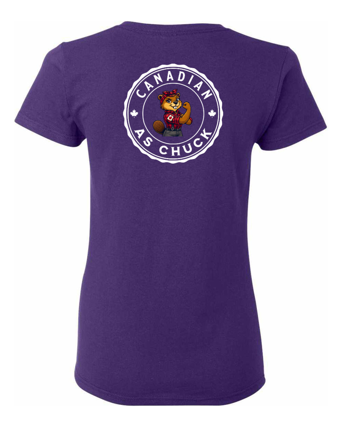 Canadian as Chuck Rosie Flex Left Chest and Back Women's Tee
