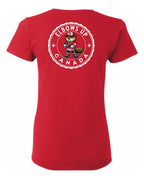 Elbows Up Beaver Left Chest and Back Women's Tee