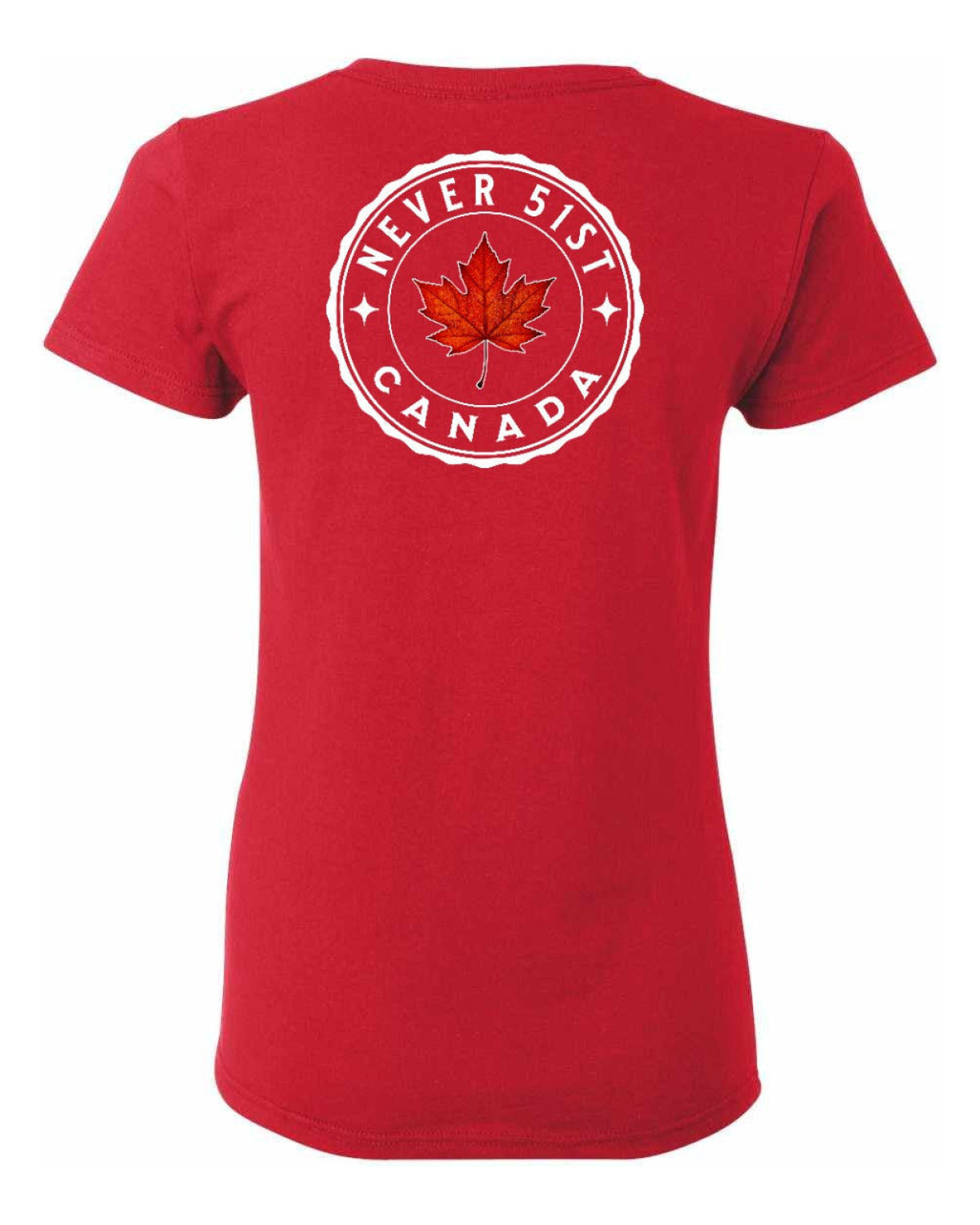 Never 51st Leaf Left Chest And Back Women's Tee