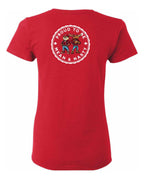 Proud to be Mean and Nasty Beaver and Moose Left Chest and Back Women's Tee