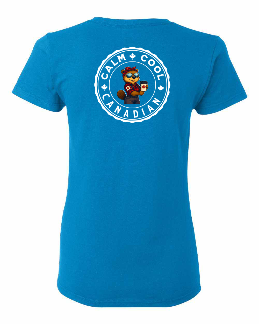 Calm Cool Canadian Rosie Sunglasses Left Chest and Back Women's Tee - Gildan Canada (sewn Internationally)