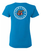 Calm Cool Canadian Beaver and Moose Left Chest and Back Women's Tee