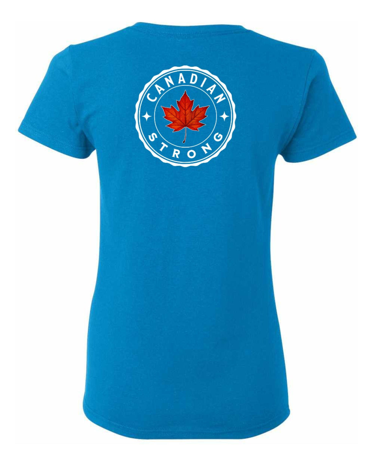 Canadian Strong Leaf Left Chest and Back Women's Tee