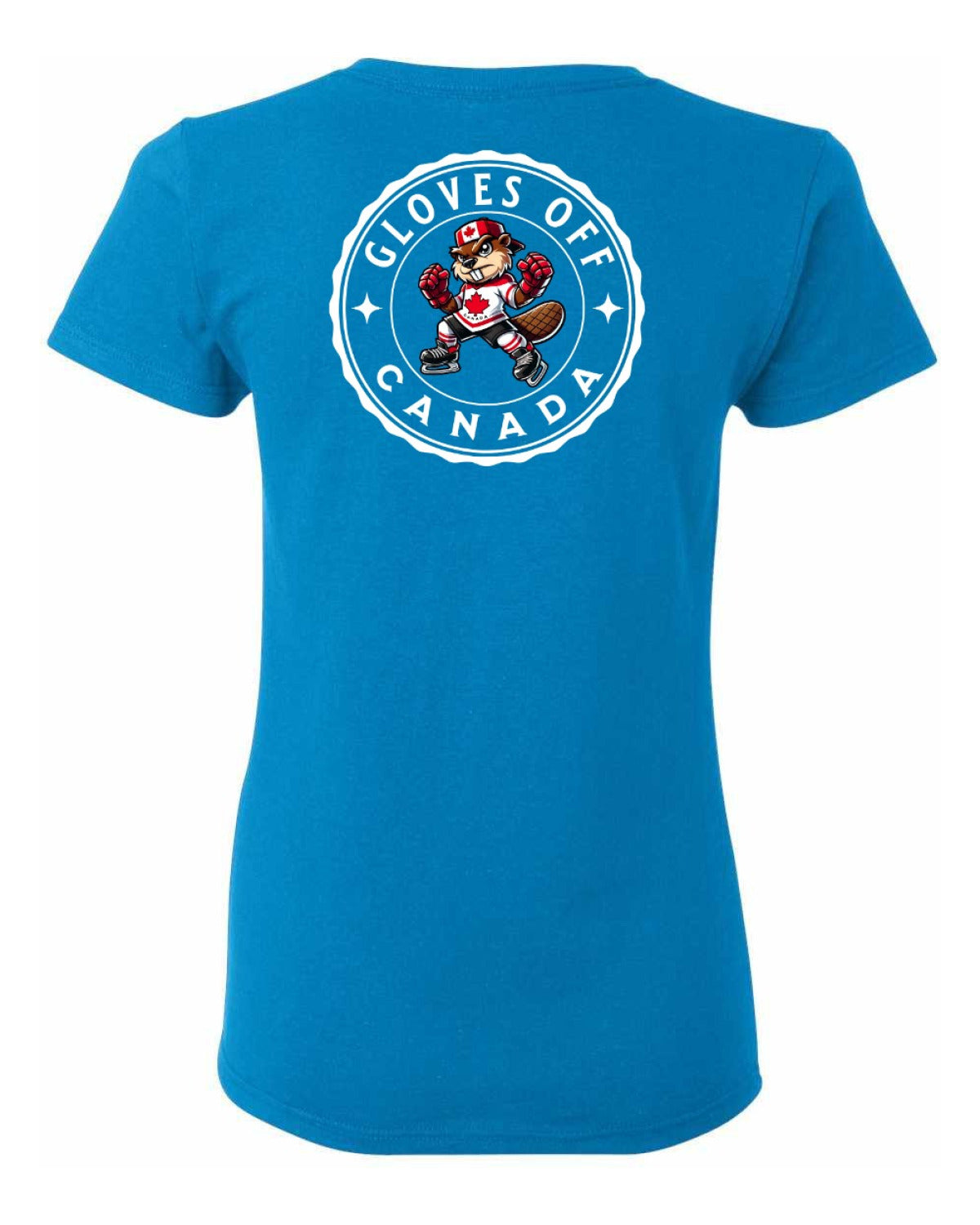 Gloves Off Beaver Left Chest And Back Women's Tee