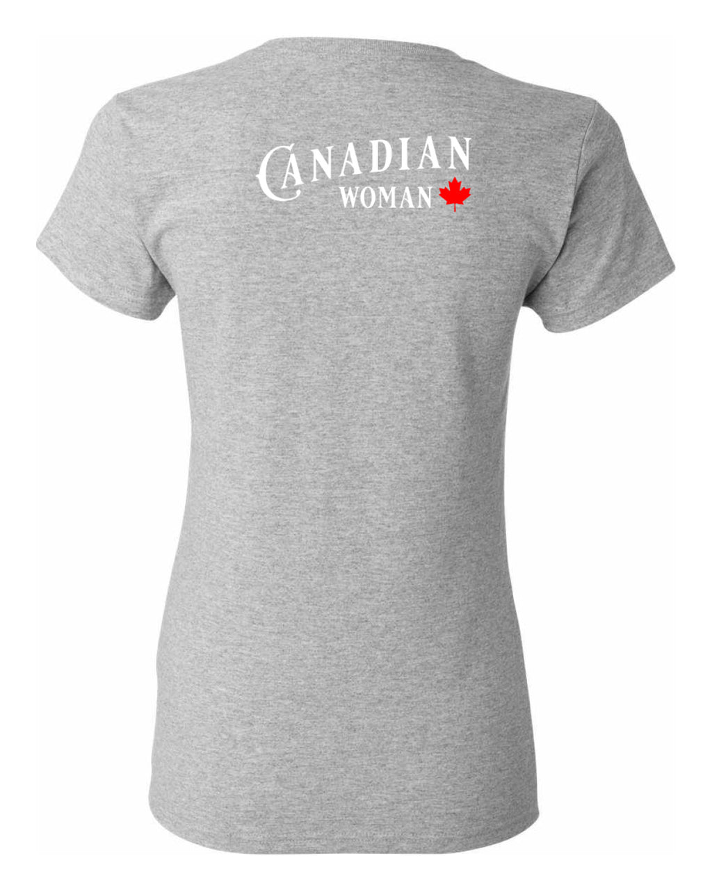 Canadian Woman Leaf Left Chest and Back Women's Tee