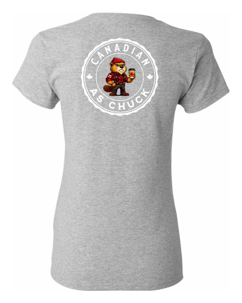 Canadian as Chuck Left Chest And Back Women's Tee