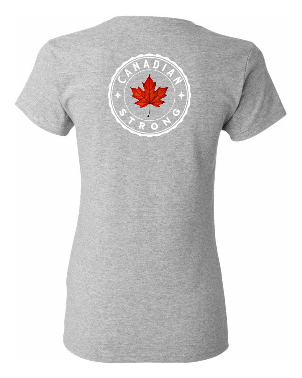 Canadian Strong Leaf Left Chest and Back Women's Tee