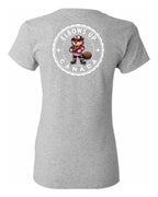 Elbows Up Beaver Left Chest and Back Women's Tee