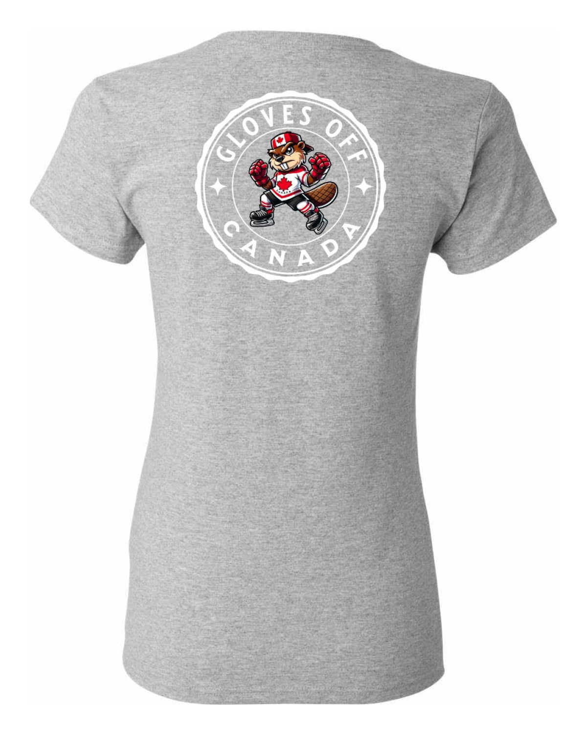 Gloves Off Beaver Left Chest And Back Women's Tee