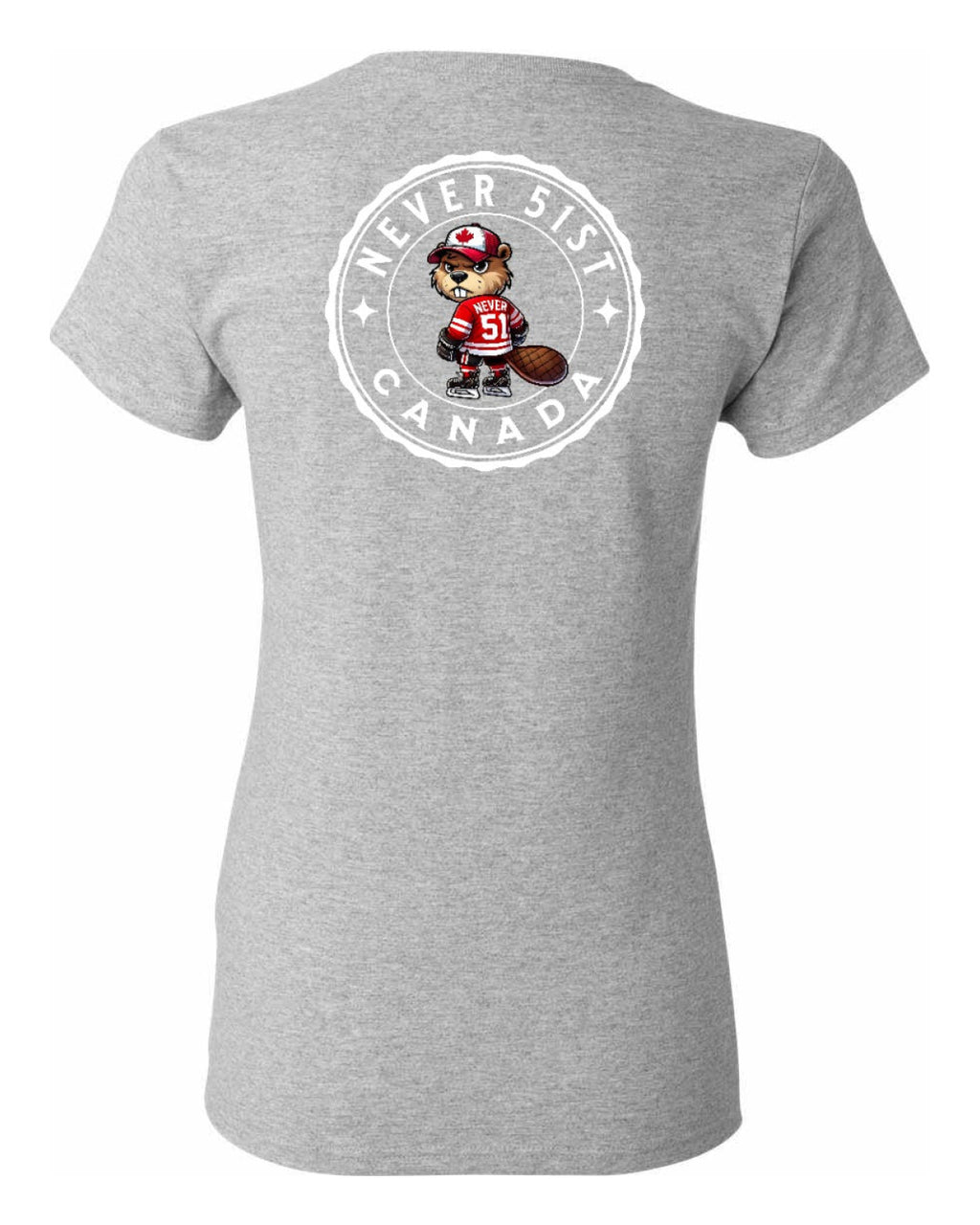 Never 51st Beaver Left Chest and Back Women's Tee