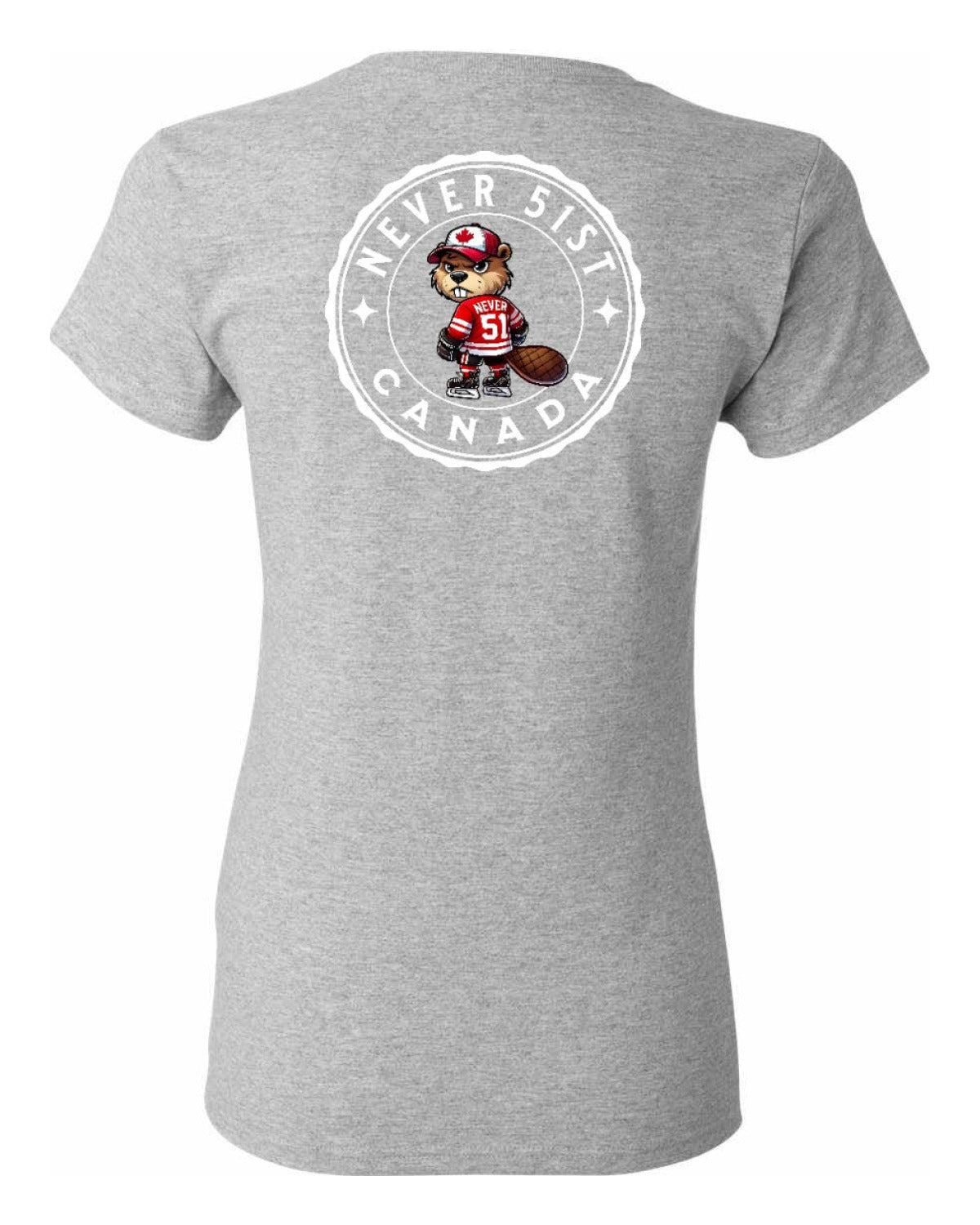 Never 51st Beaver Left Chest and Back Women's Tee