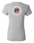 Proud to be Mean and Nasty Beaver and Moose Left Chest and Back Women's Tee