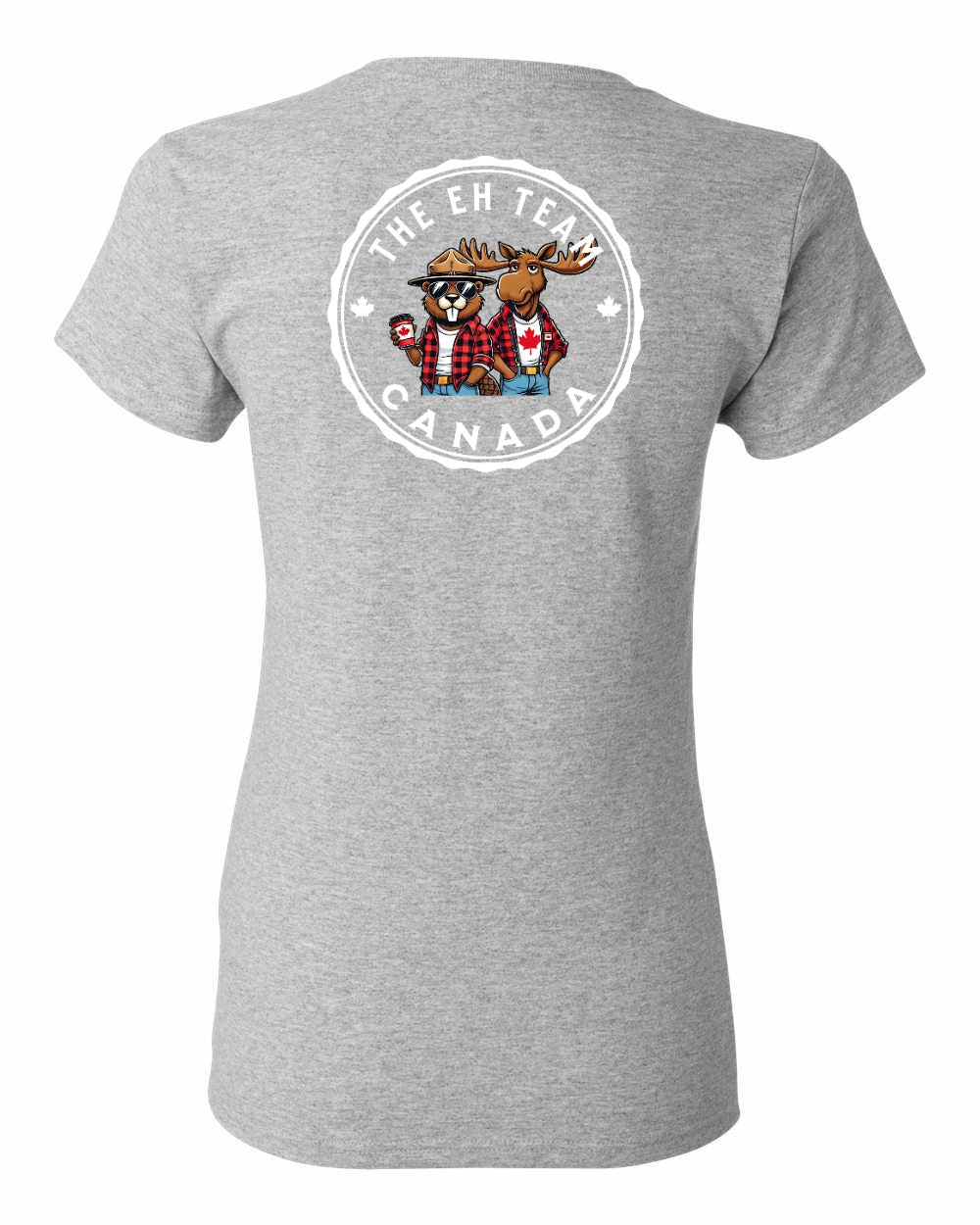 The Eh Team! Left Chest And Back Women's Tee - Gildan Canada (sewn Internationally)