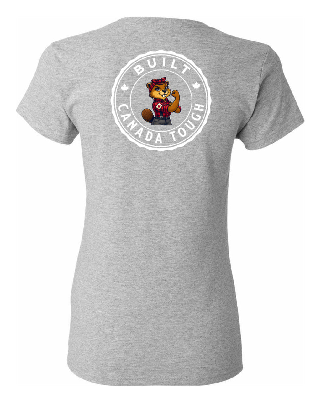 Built Canada Tough Rosie Left Chest and Back Women's Tee