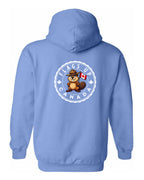 Flags Up Male Beaver Left Chest and Back  Pullover - Unisex