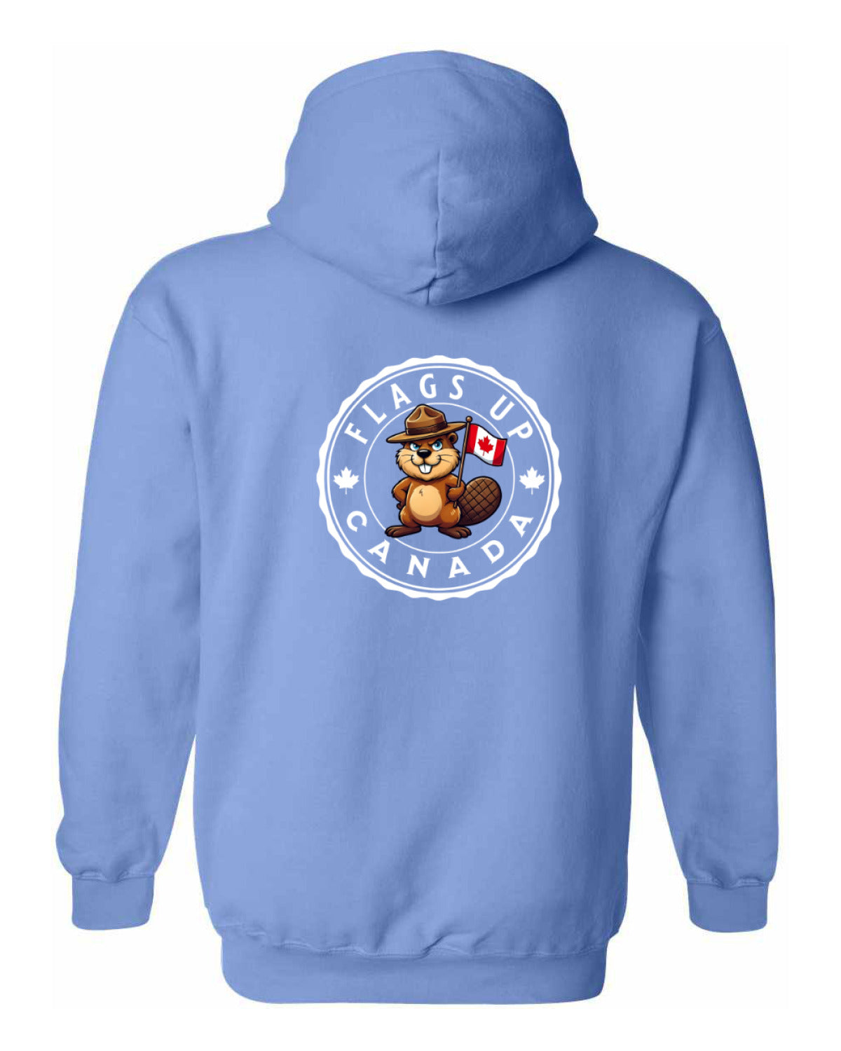 Flags Up Male Beaver Left Chest and Back  Pullover - Unisex