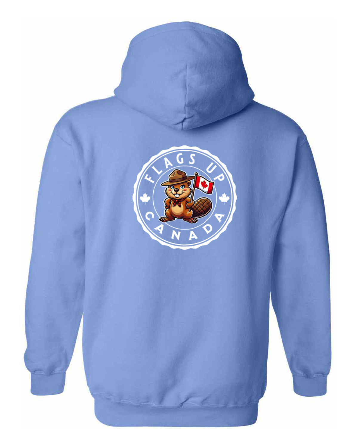 Flags Up Female Beaver Left Chest And Back  Pullover - Unisex