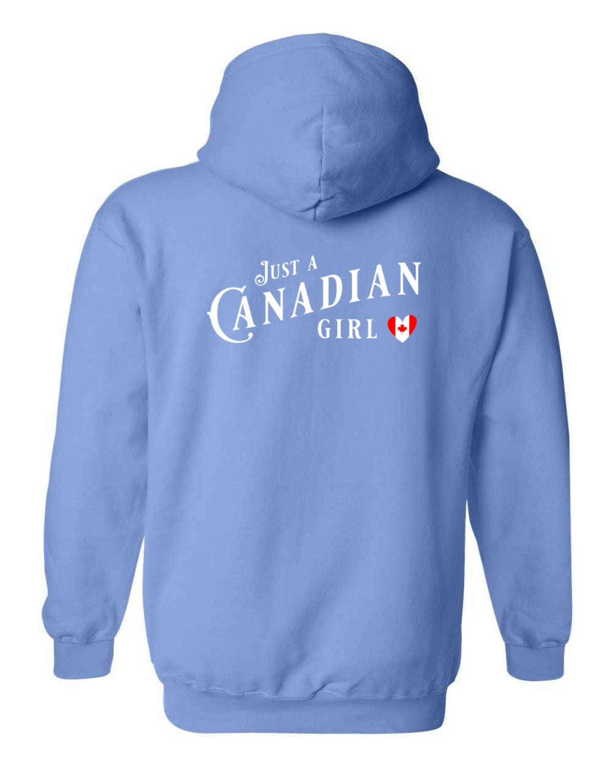 Just A Canadian Girl (Heart Flag Full) Left Chest and Back Pullover - Unisex
