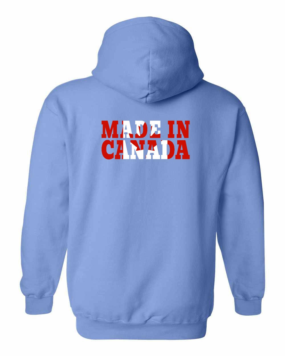 Made in Canada Flag Background Left Chest and Back Pullover - Gildan Canada (sewn Internationally)