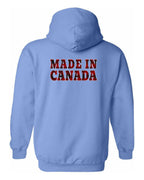 Made in Canada Plaid Background Left Chest and Back Pullover - Unisex