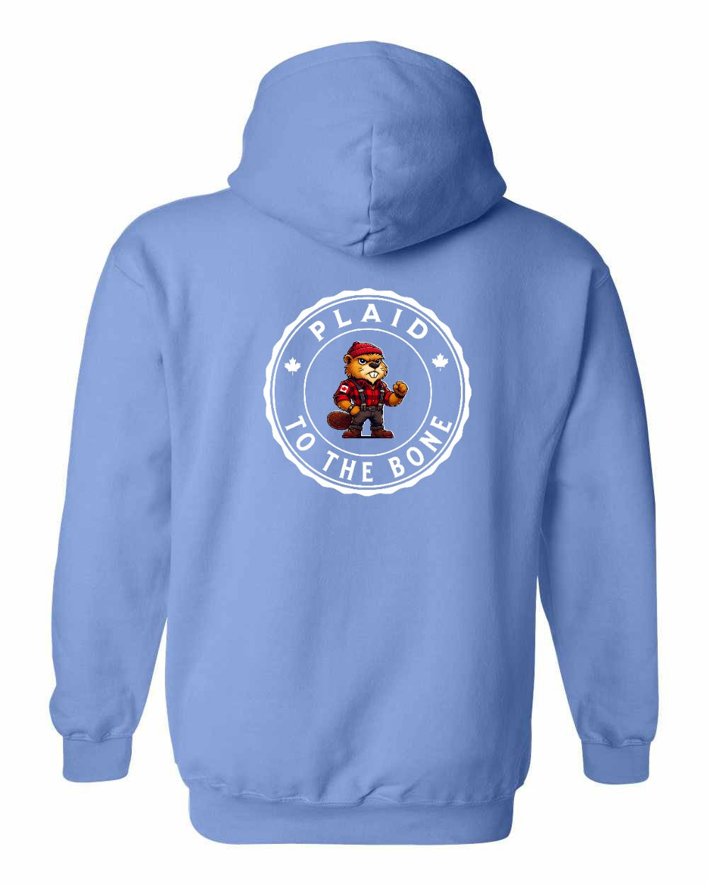 Plaid to the Bone Beaver Left Chest and Back Pullover - Gildan Canada (sewn Internationally)