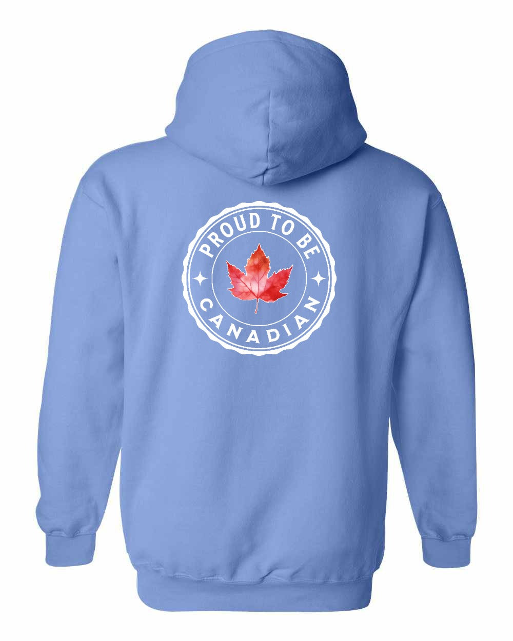 Proud to be Canadian leaf Left Chest and Back Pullover Hoodie