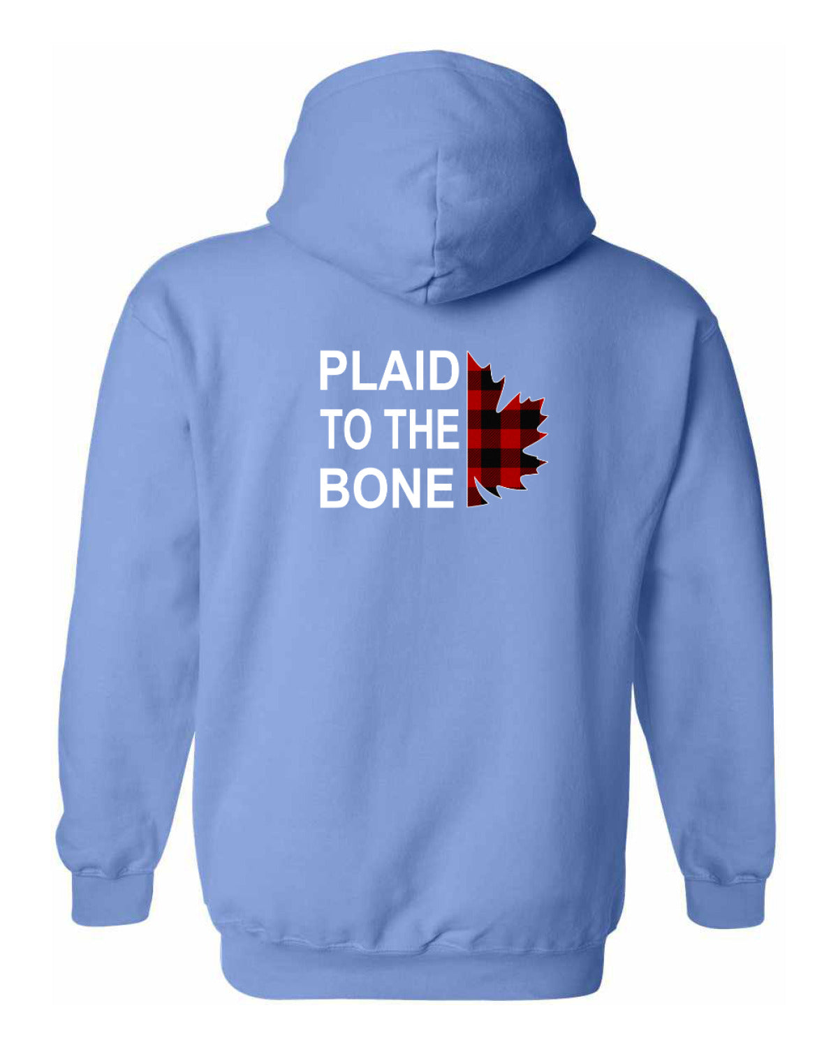 Plaid to the Bone Stacked Leaf Left Chest and Back Pullover - Unisex