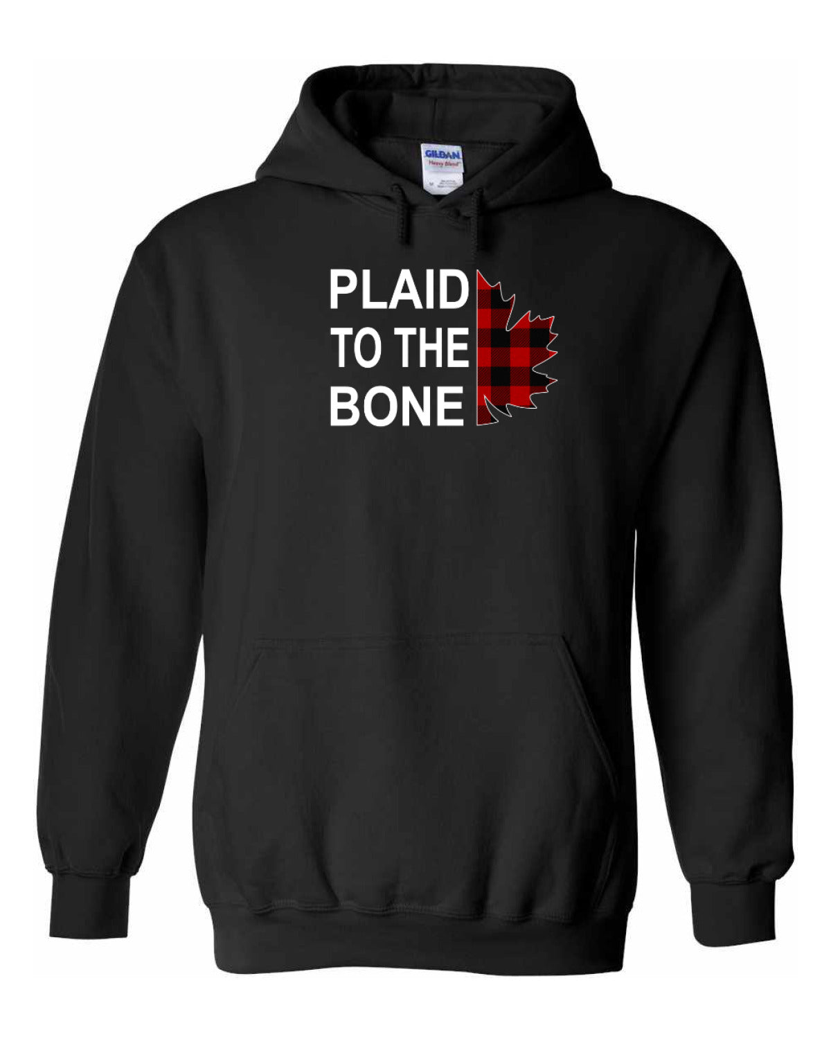 Plaid to the Bone Stacked Leaf Full Pullover - Unisex