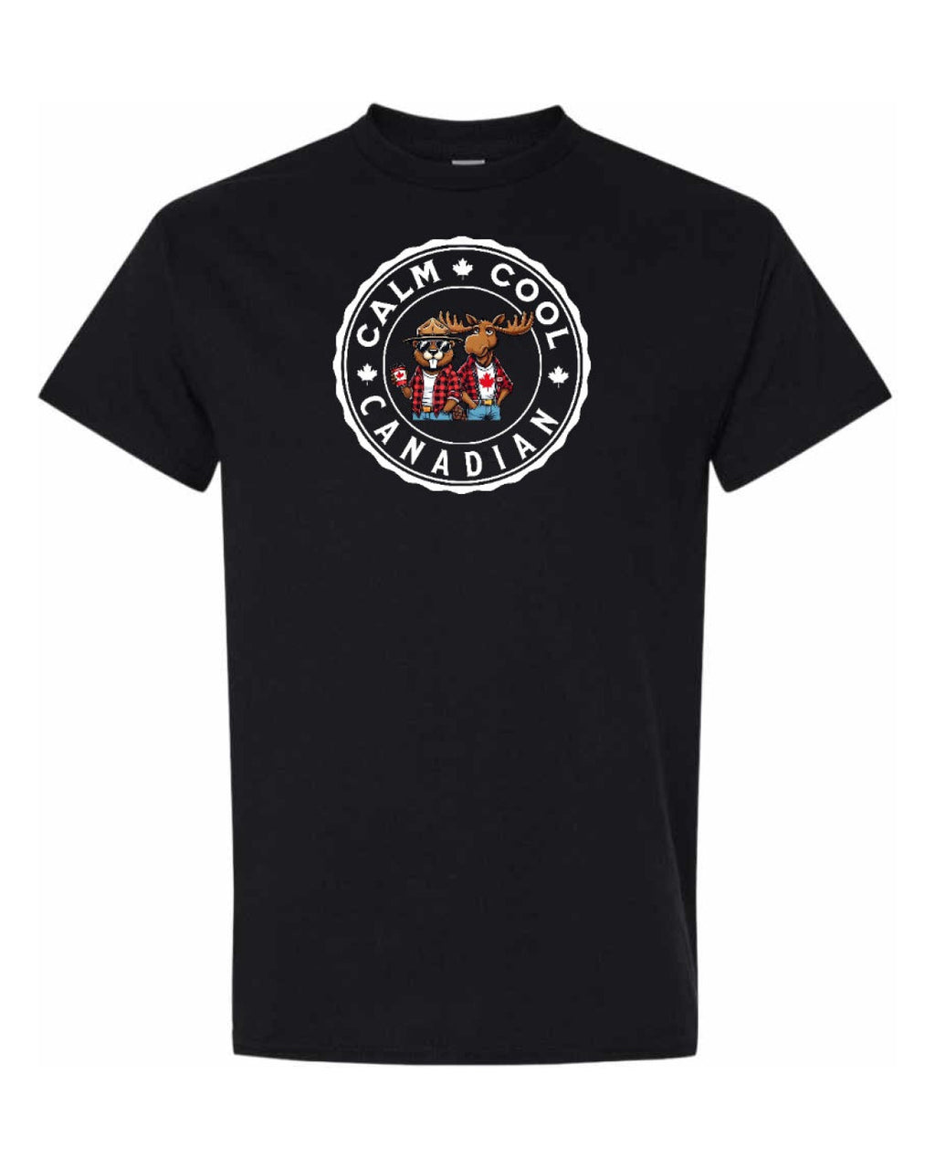 Calm Cool Canadian Beaver and Moose  Men's Tee