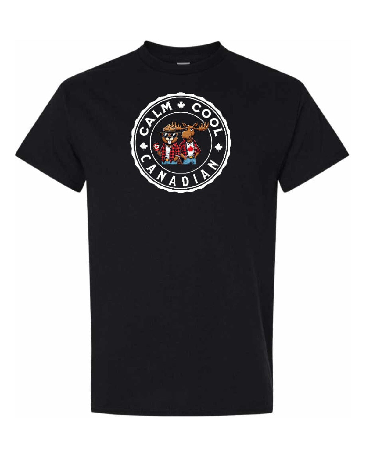 Calm Cool Canadian Beaver and Moose  Men's Tee