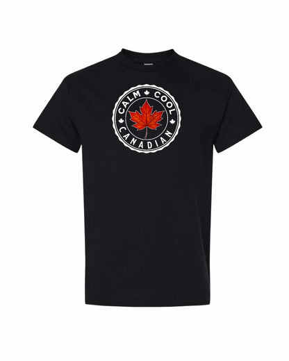 Calm Cool Canadian Leaf Full Front Men's Tee - Gildan Canada (sewn Internationally)